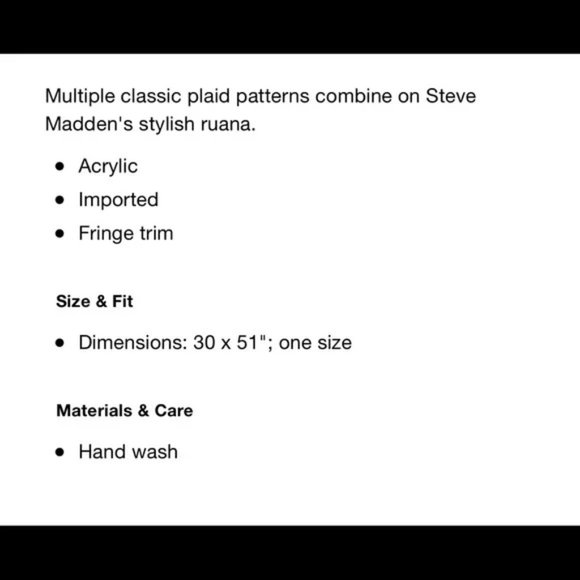 Steve Madden Multi-Plaid Ruana Brown Tan Olive Poncho Shawl One Size - Picture 4 of 11